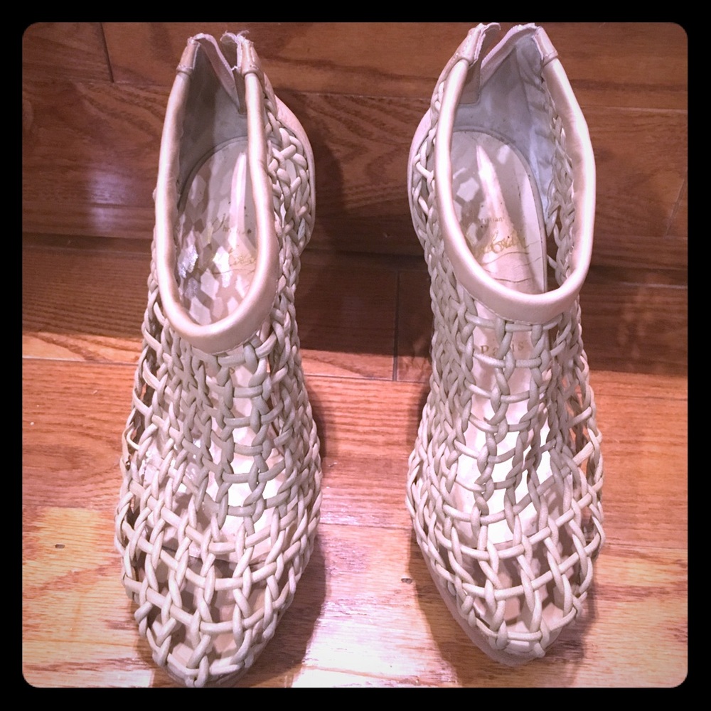 Christian Louboutin caged booties